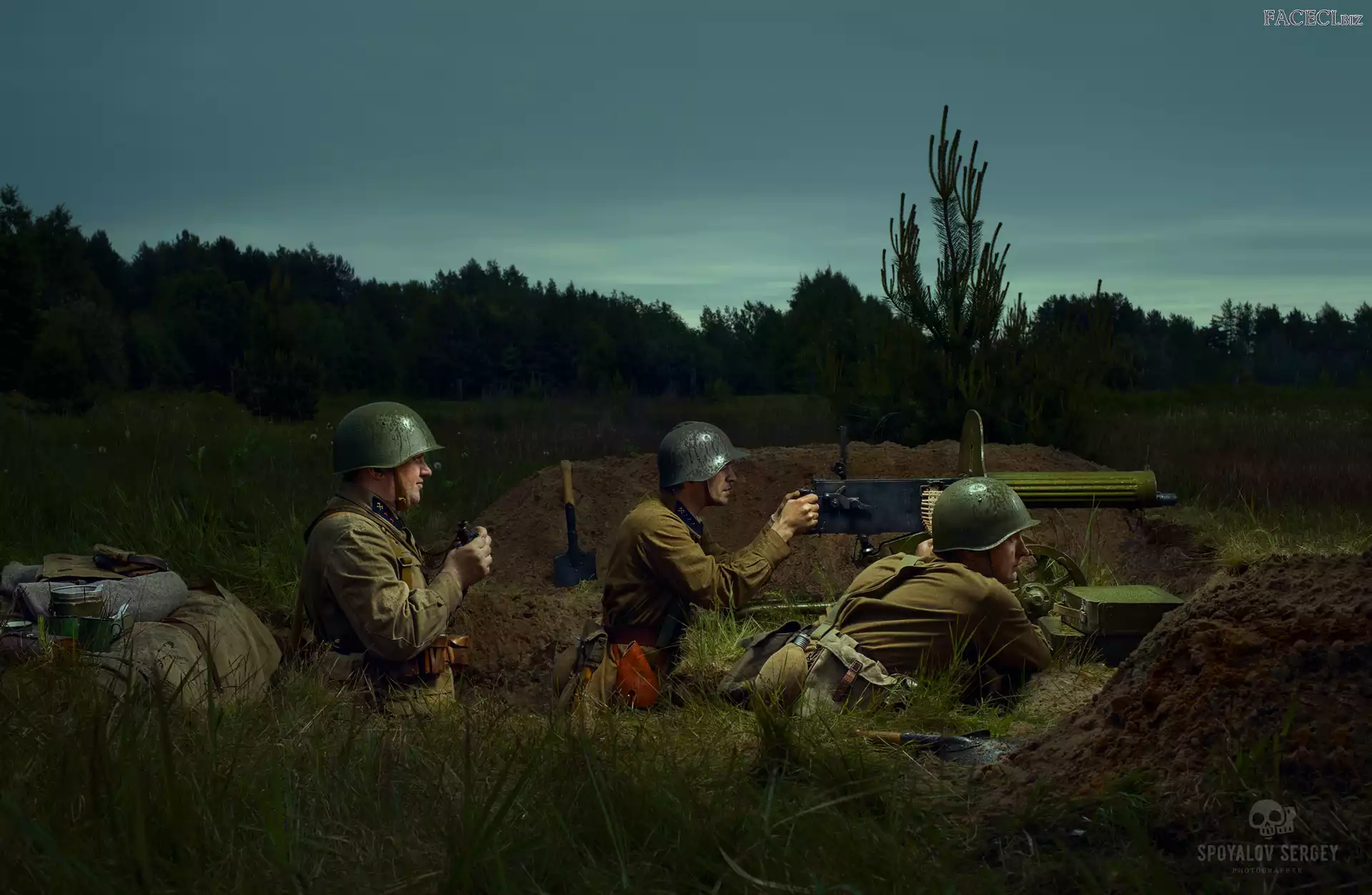 Karabin, Żołnierze, Okop