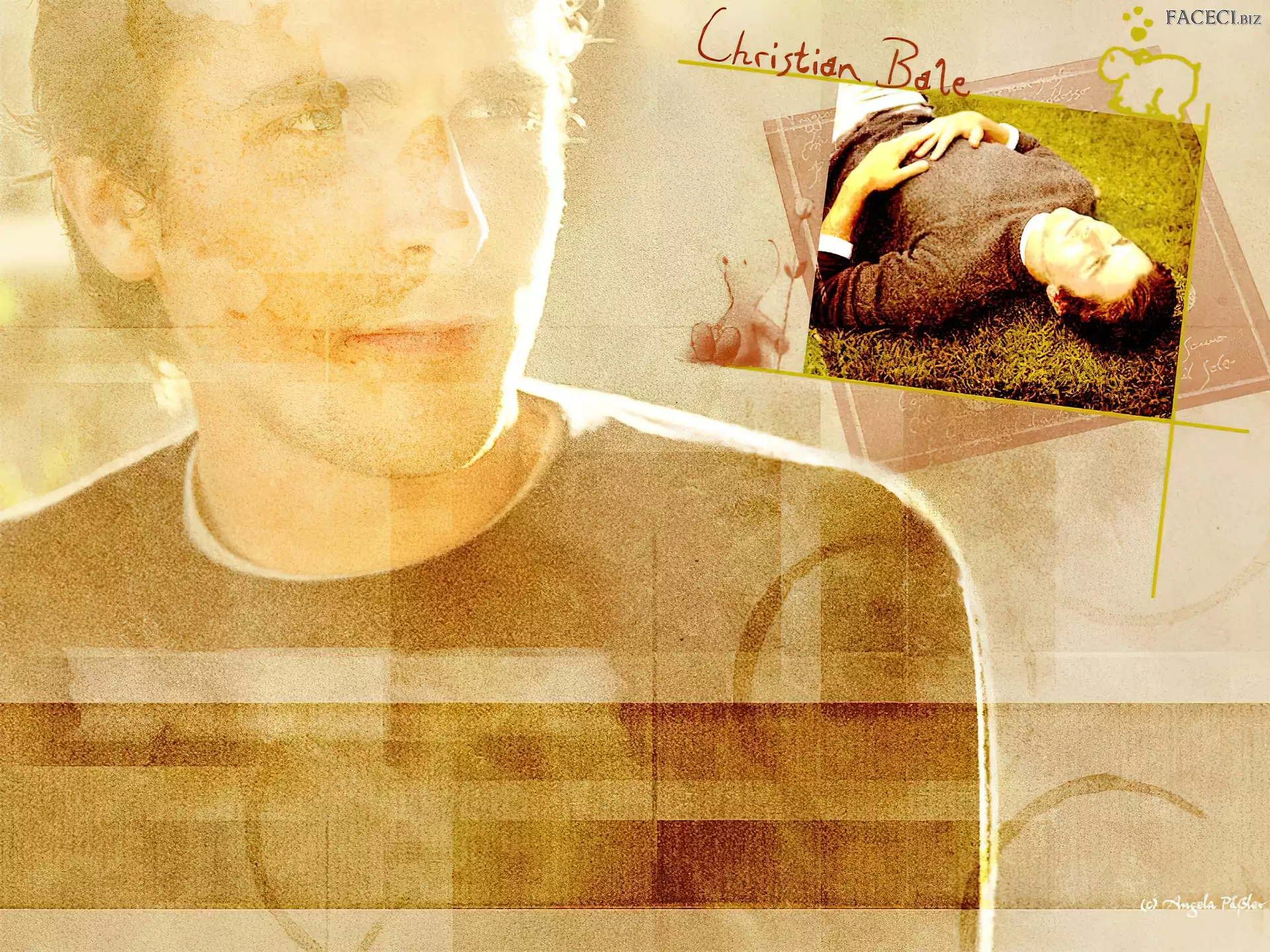 trawka, Christian Bale, sweterek